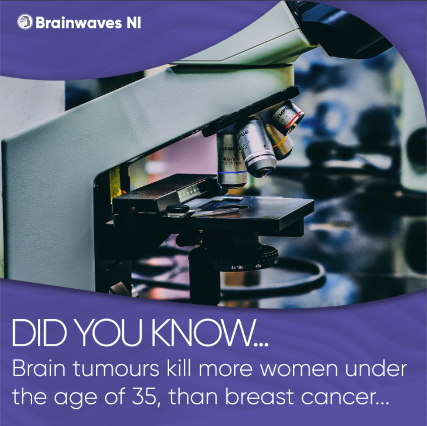 Facing a stark reality: Brain tumours kill more women under the age of 35 than breast cancer. Let's shine a light on this issue, fostering awareness and support. Brainwaves NI is here to stand together. 💜🧠 #BrainTumorAwareness #EndBrainTumors #SupportEachOther