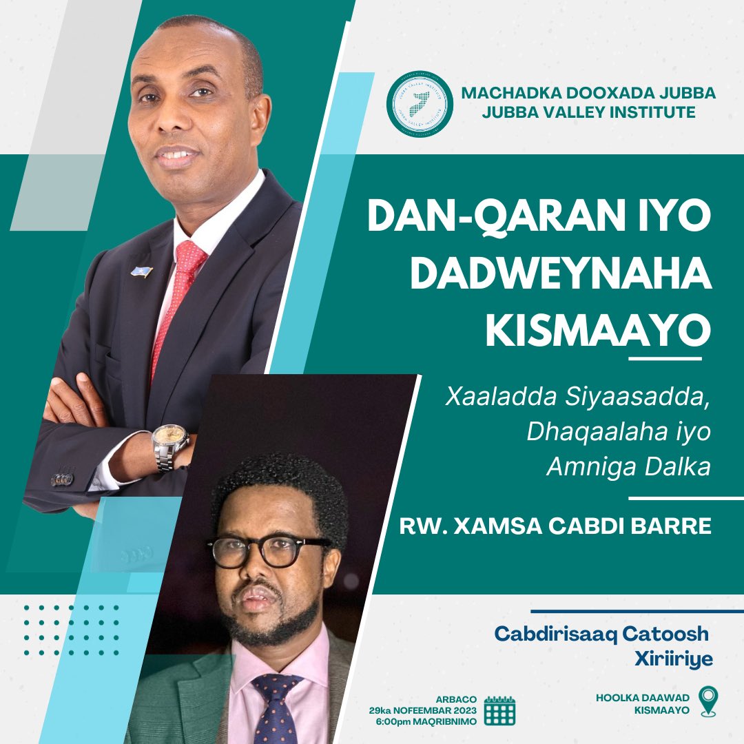 Prime Minister @HamzaAbdiBarre will be attending a crucial town hall meeting tonight in Kismayo, addressing critical issues of national importance. His public engagement will cover the political situation, economy, security, war against Kharijites, and government efforts toward