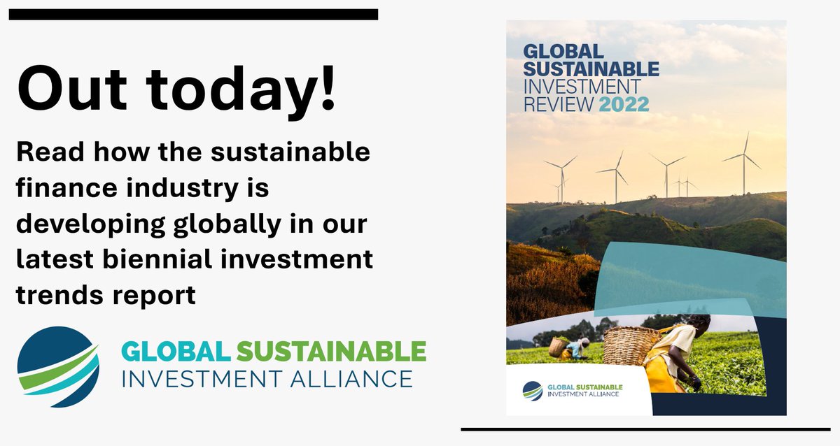 The GSIA Global Sustainable Investment Review is out today! Download now to see the key trends in #sustainableinvesting and the headlines on the total value of sustainable investments across the world. gsi-alliance.org/members-resour…
