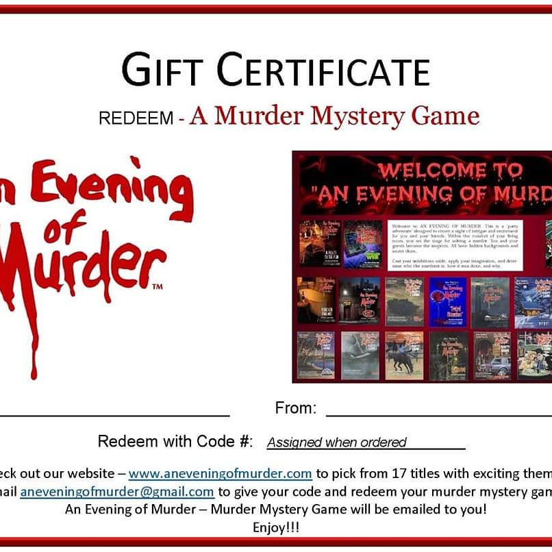 MentalistGame's tweet photo. GIFT CERTIFICATE! Unique idea for a Christmas/Holiday Gift/Host/Hostess Gift.
Buy 1 get 1 free -  check website promo for details #patrickjane #thementalist #simonbaker #murdermysterygame #gifts #giftideas #murdermystery #Christmas #holidays https://t.co/ua0ypFcPIF