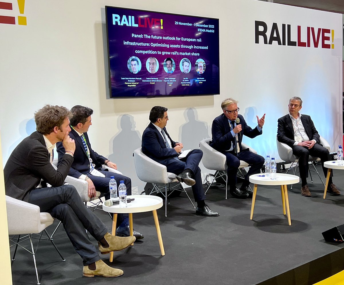 🔴 We are LIVE at Track 3: Smart Infrastructure with experts from ALLRAIL, Czech Railways, ADIF, Florence School of Regulation and ProRail discussing the future outlook for European rail infrastructure!

#RailLiveMadrid #SmartInfrastructure