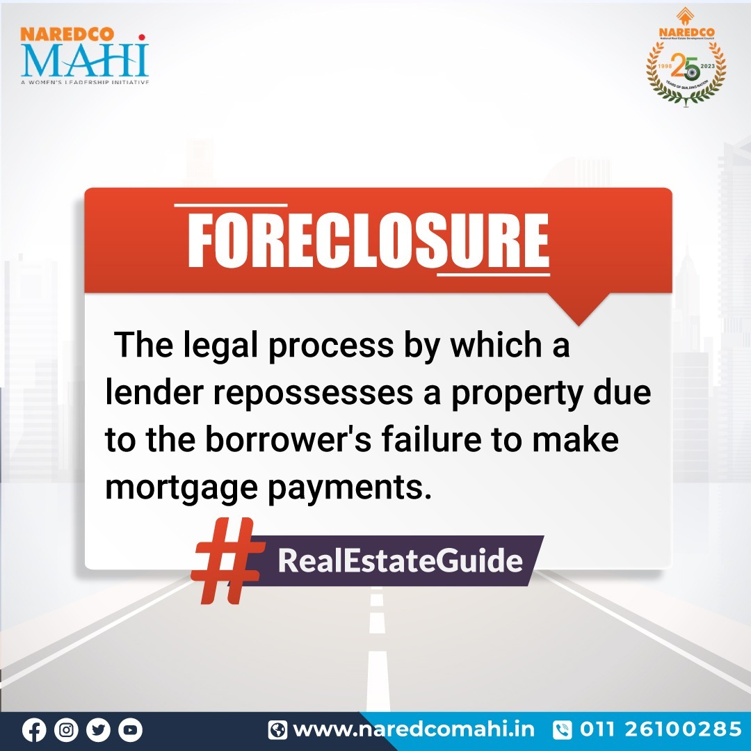 NaredcoMahi's tweet image. #RealEstateGuide
Unlocking the Foreclosure Maze: Your guide to understanding the legal process where lenders reclaim properties due to missed mortgage payments. 🏠💼
Follow for more!
#NAREDCO #NAREDCOMAHI #realestate #realtor #realestateagent #home #property #investment