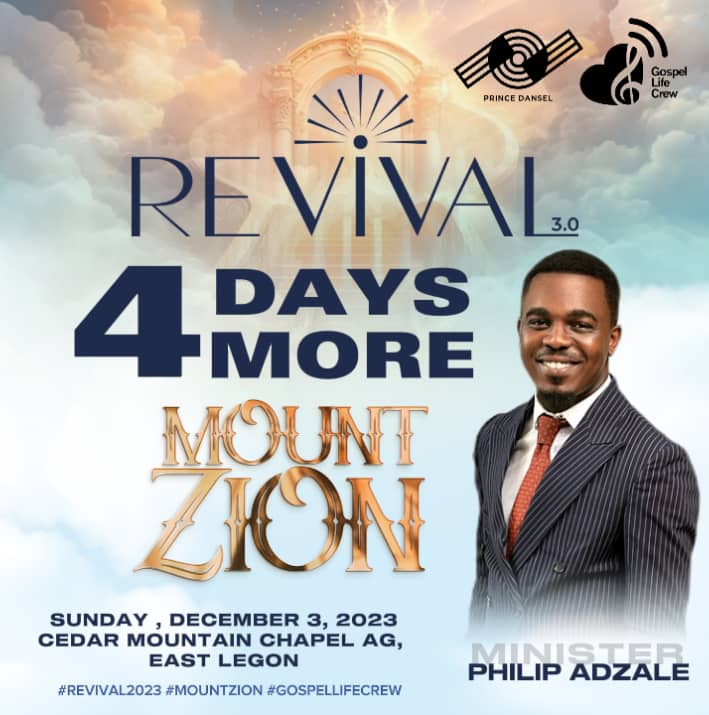 dansel_prince's tweet photo. Less than 4 Days To Go! ๐ฅ๐ฅ. Join us for Revival 3.0 this Sunday! 4:00pm Prompt.
It's Absolutely FREEEEE๐ฅณ!!!
Don't Miss Out!
#Revival3.0
#RevivalIsHere
#Mountzion
#TeamGLC
#Dec3rd https://t.co/XhJ0ZT6k90