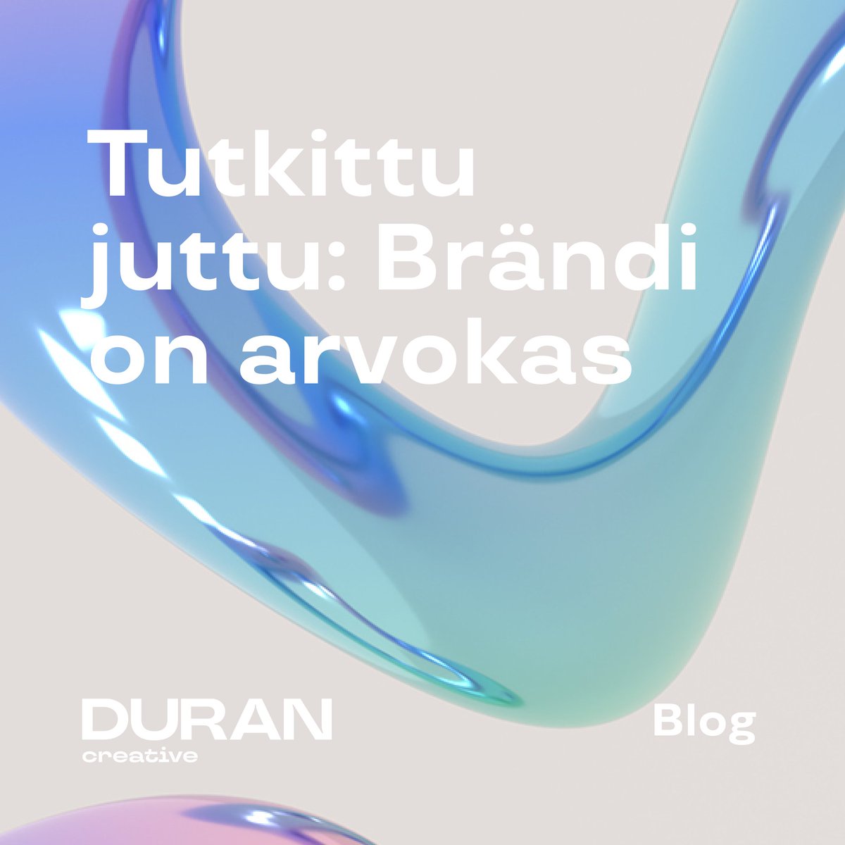 Tuore tutkimus vahvistaa sen todeksi: tärkein yrityksen menestymismahdollisuuksiin vaikuttava tekijä on brändi. 💡 Miten yritys sitten voi rakentaa brändistään vahvan? Lue uusin blogimme 👉duran.fi/tutkittu-juttu…

#brändi #markkinointi #durancreative