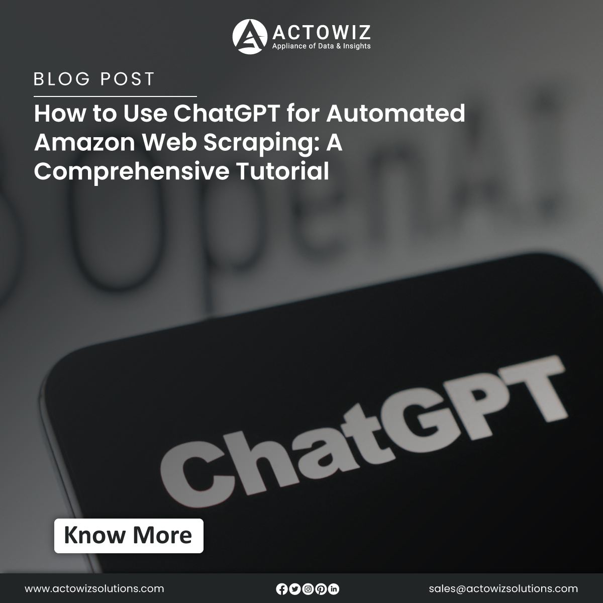 actowizsolution's tweet image. This comprehensive tutorial will guide you through using ChatGPT to automate web scraping on Amazon.
medium.com/@actowiz/how-t…
#AmazonWebScraping #WebScrapingAmazonData #AmazonScrapingChatgpt #DataCollectionServices #AmazonDataScrapingTool #actowizsolutions #usa #uk #uae