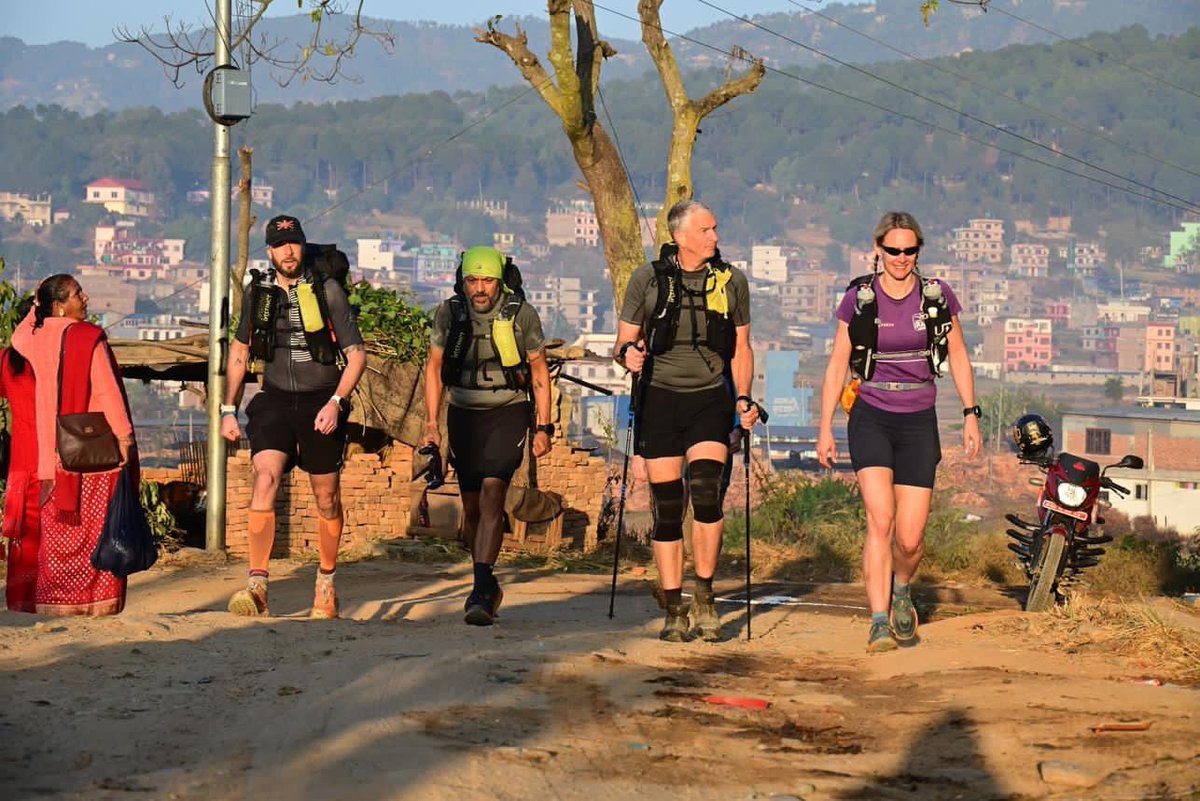 AdrianHowes's tweet image. 30 miles cover today in Nepal on day three, two days of running to go