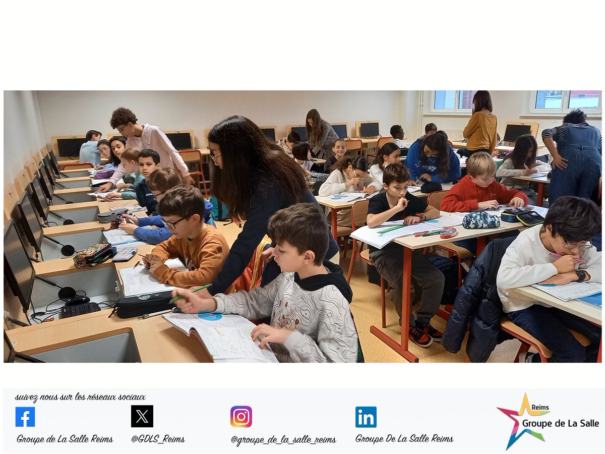 👩‍🏫 PEDAGOGIE 
Claudia DA SILVA, grande « prêtresse » du tutorat et du monitorat, saisit la moindre opportunité pour entraîner dans son sillage ses élèves.
Les élèves de 3è A sont intervenus en classe auprès de ses élèves de 6ème B pour leur dispenser du soutien. 
#gdls #lasalle