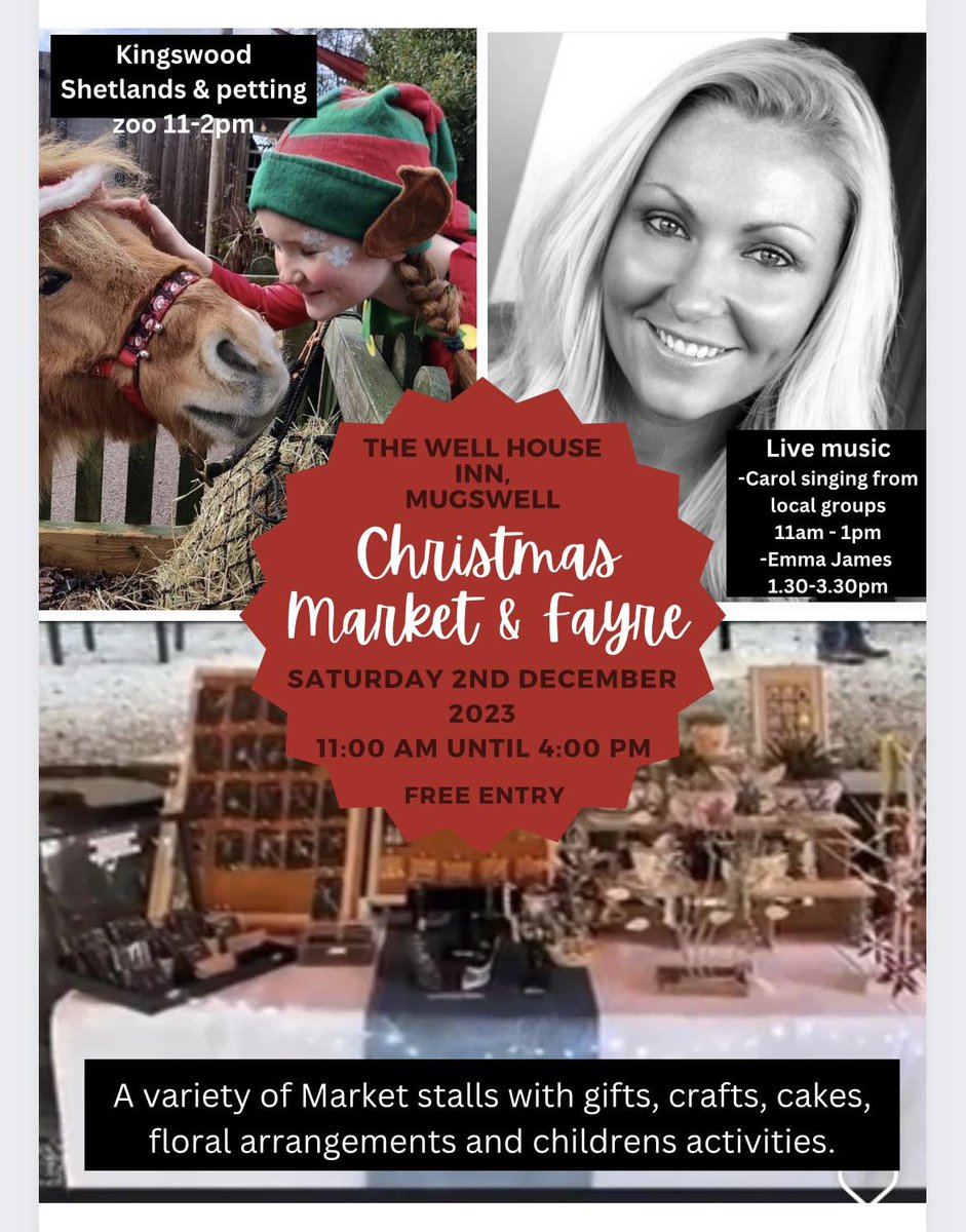 This Saturday there will be a Celia Cross Greyhound Trust fundraising stall at this lovely Christmas Market hosted by The Well House Inn.  Some amazing prizes to be won and a greyt way to support a local charity.

#Christmas2023 #Fundraising  #Greyhounds #RescueKennels #Raffle