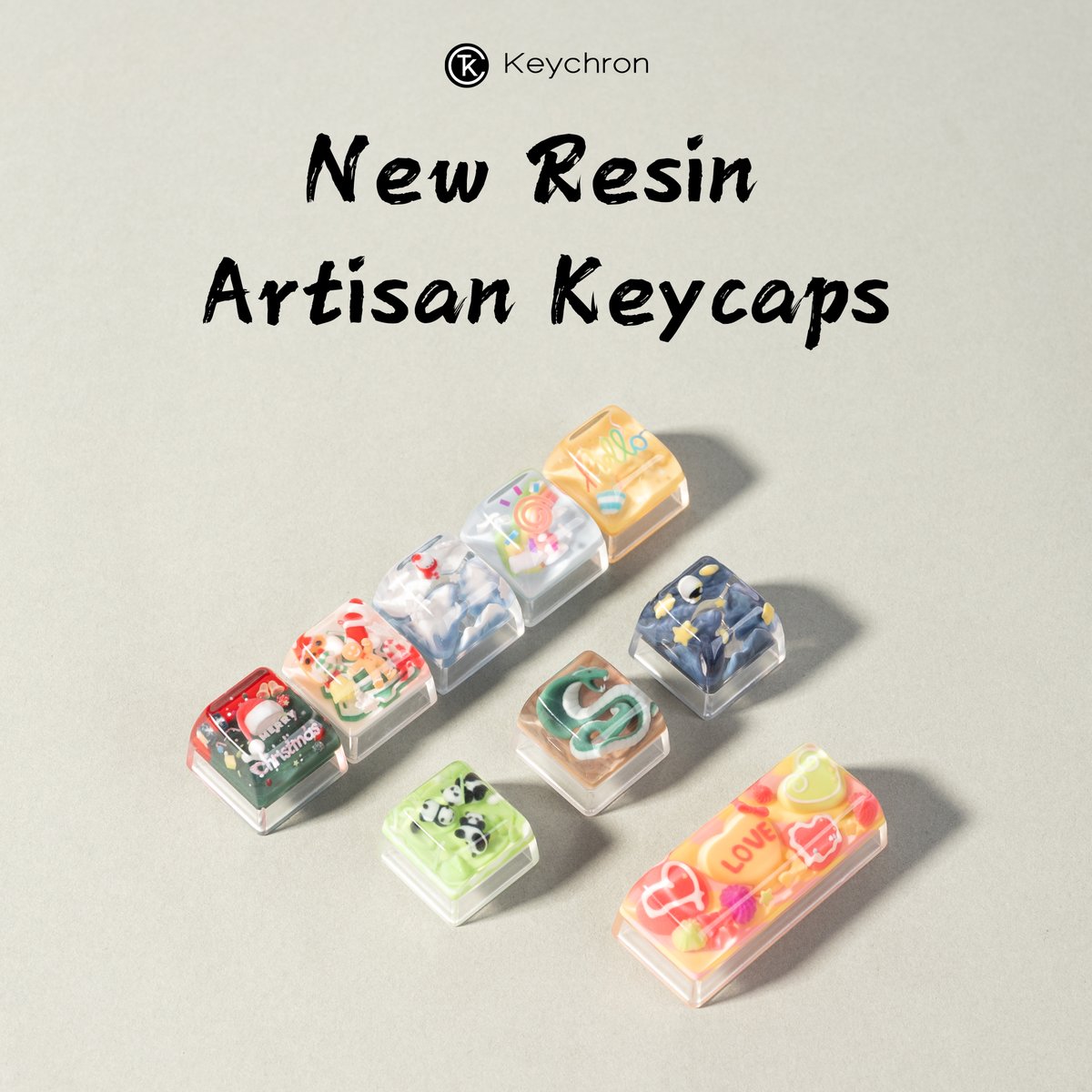 KeychronMK's tweet photo. 🌟New: These amazing resin artisan keycaps are available now to help you customize your Keychron keyboard in style.
👉🏻Search "resin keycap" on our website to get them.
#keychron #artisankeycaps #keycap #resinkeycaps #customkeycap #customkeyboard #mechanicalkeyboard #keyboard https://t.co/UCUSdMkdc7
