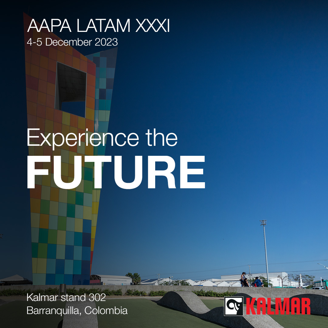 Join us at #AAPA Latam 2023 in Barranquilla, Colombia, next week from December 4-6! Explore #Kalmar sustainable solutions at our Stand #302. Let's connect, inspire, and shape the future together! 🌐🤝 @AAPA_Seaports