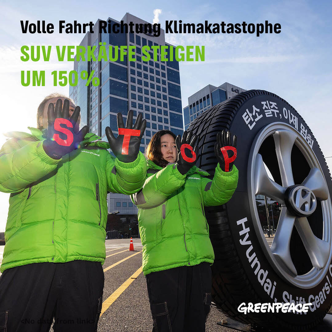 Unglaublich: die SUV Verkäufe der drei größten Autohersteller sind über 150% gestiegen. Mitten in der Klimakrise. Das ergibt eine neue Studie von <a href="/greenpeace_de/">Greenpeace e.V.</a>.

VW führt den SUV Wahnsinn an - und steigert Verkäufe um 270,5%. 😡

Zur Studie: act.GP/3RiTRjw