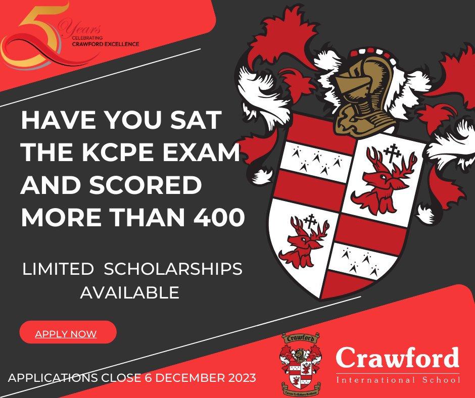 Crawford International School Invites qualified candidates to apply for Crawford Scholarship 2023-2024

Please use the link below to apply.

forms.gle/L7fnGyC5eiGYZN…