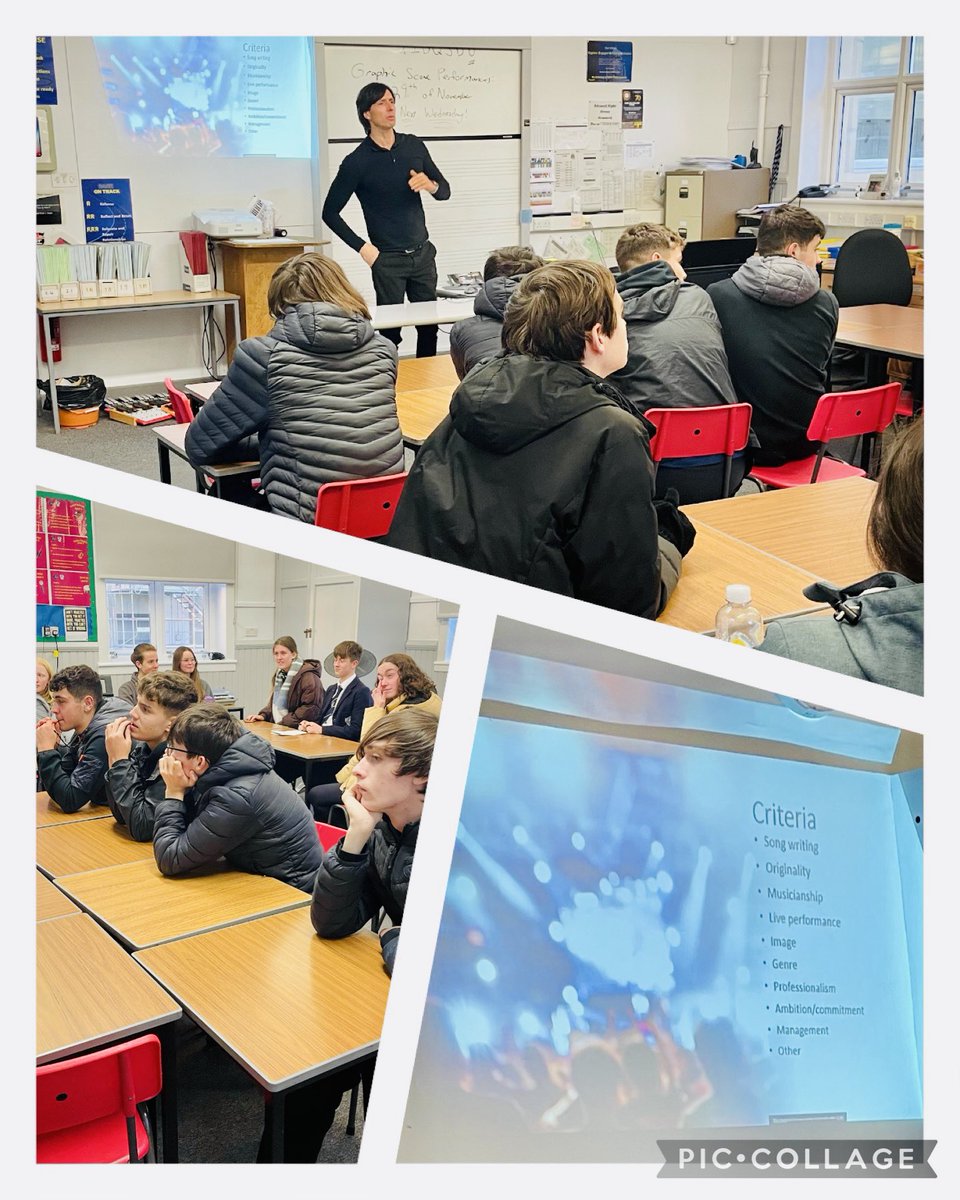 perthacademy's tweet photo. S5/6 pupils enjoyed a visit from @UHIPerth_  where they explored future pathways in the music industry.

#Music #CreativePathways #CreativeIndustries #TeamPA #RISE https://t.co/gLxtFUR4XA