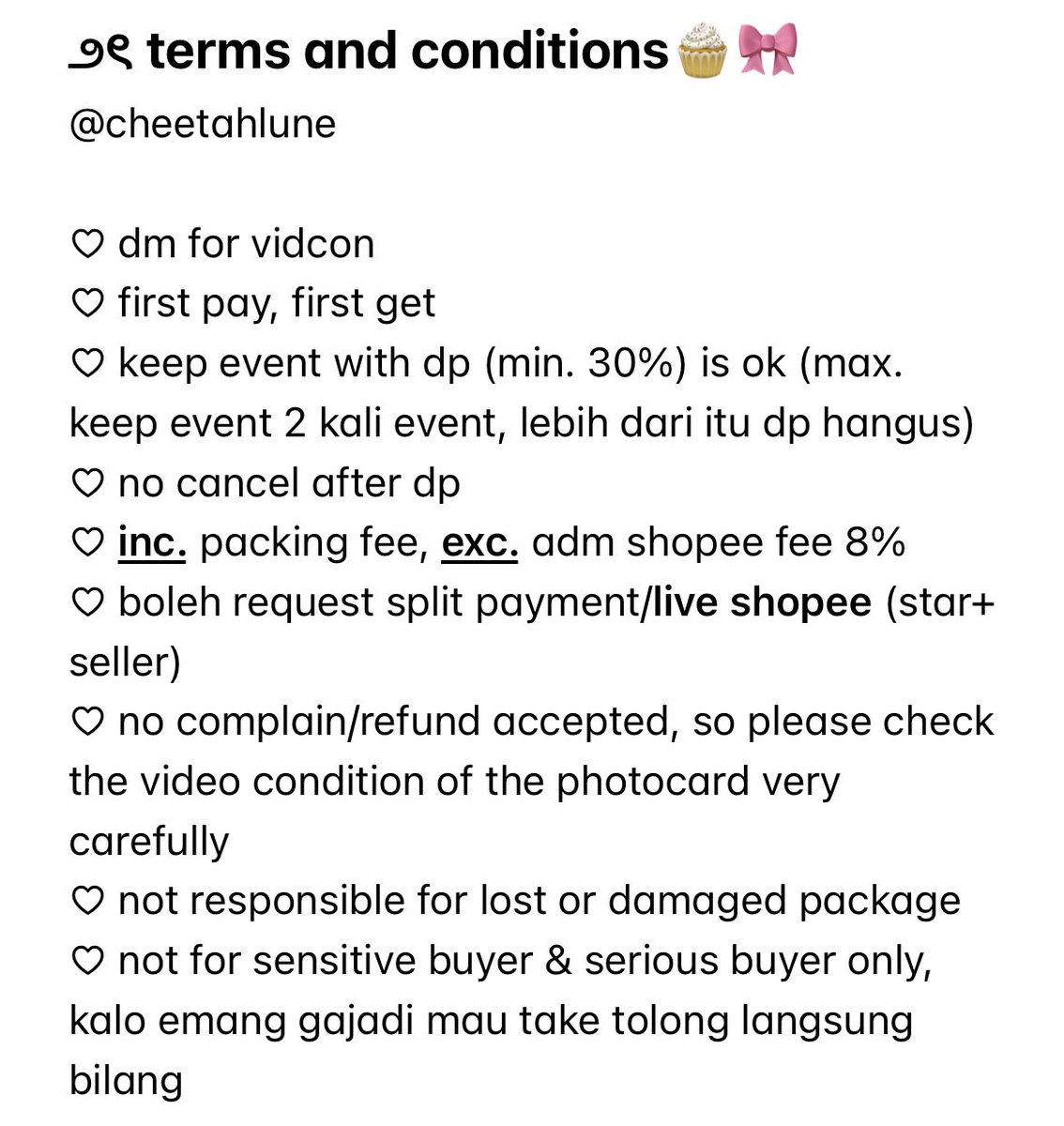 ⟡･ﾟwts want to sell ⟡🎀
— aab mark lee

💰 in pic (in idr)
📍 sby, ina
bisa via live 🍊
can ship ww 🌏

🏷️ 127 dream pc photocard lfb sale konsep trading card favorite ncit night nct home binder tc candy wgu sg22 sg23 holo ccomaz tds istj universe bfe beatbox
