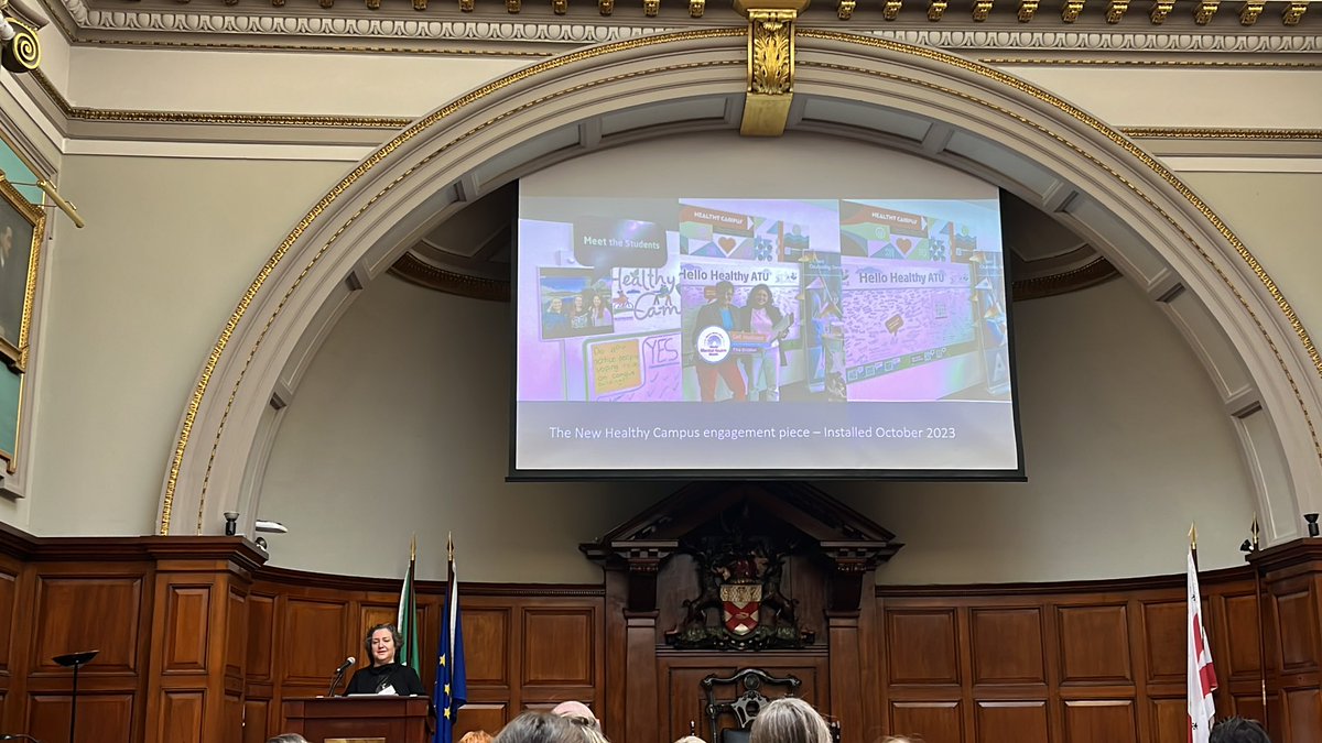 The new <a href="/HealthyCampusIE/">Healthy Campus HEA</a> engagement piece <a href="/atu_ie/">Atlantic Technological University</a> students use for projects eg post-it’s &amp; pens for feedback on vaping from 300 people in a 2 hour period- thinking outside the box and looking at alternatives for data gathering <a href="/NStEPie/">National Student Engagement Programme (NStEP)</a> network today <a href="/QQI_connect/">QQI</a> <a href="/hea_irl/">HEA</a> @TheUSI