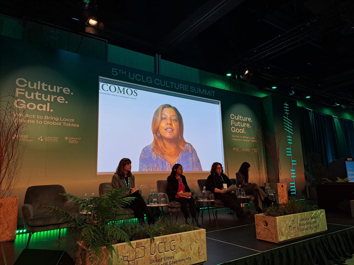 Great to see the intervention of @saranyadh at the @agenda21culture UCLG Culture Summit in Dublin. @ICOMOS is investigating the crucial intersections of heritage and gender equity in leadership and practice. Stories of people regardless of gender matters! youtube.com/live/LHGu71jcT…