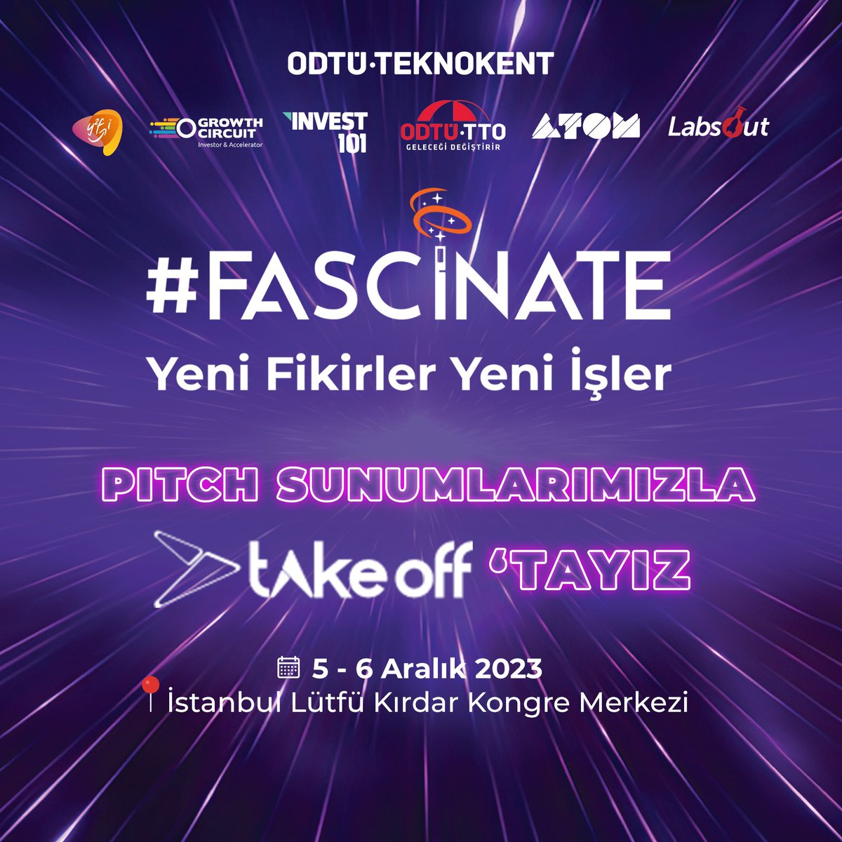 Geleceği etkileyen fikirlerimiz ve pitch sunumlarımızla 5 Aralık’ta Yeni Fikirler Yeni İşler olarak girişim hayallerinin gerçeğe dönüştüğü zirve Take Off İstanbul’da yerimizi alıyoruz 🚀

#YFYİ2023 #YFYİ #y2fi #Fascinate #Etkile #entrepreneur #ODTÜ #ODTÜTEKNOKENT #METU