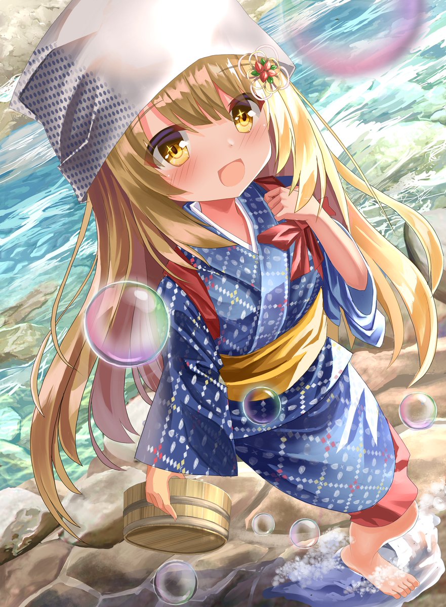 清流の洗濯｣ #温泉むすめ #奥津かがみ #ほよほよ奥津かがみファン