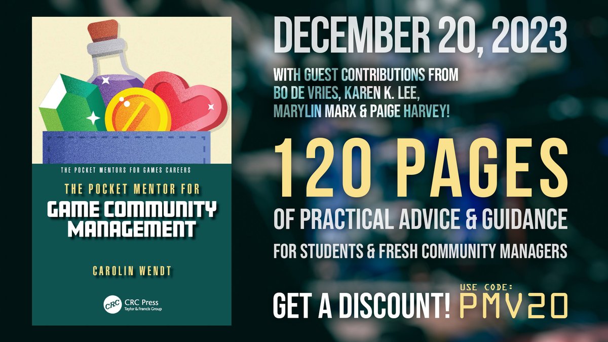 coshy_90's tweet image. Today is an emotional day, because PREORDERS ARE STARTING FOR MY BOOK on community management 💛 
It's available on Amazon or directly via the publishing house (here: bit.ly/TPMGCM1E) - you can get a discount with the code below! 

Thank you, @crcpress &amp;amp; @willbatemancrc!