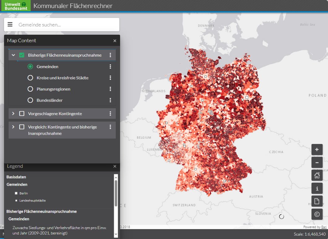 Wie viel Flächenneuinanspruchnahme steht Ihrer Kommune jährlich auf Basis ihrer Einwohnerzahl zu, wenn das Nachhaltigkeitsziel der Bundesregierung (unter 30 Hektar pro Tag bis 2030) eingehalten wird? Mit dem Flächenrechner können Sie es rausfinden! zukunftsstadt-stadtlandplus.de/news-details/f…