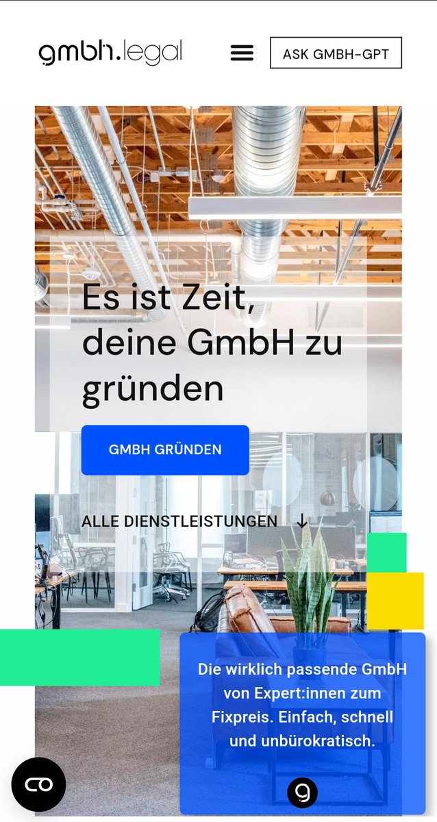 Deine persönliche GmbH-Plattform. Der einfache Weg zur AI-unterstützen Unternehmensgründung.

#legaltech #recht #ai <a href="/gmbh_legal/">gmbh.legal</a>