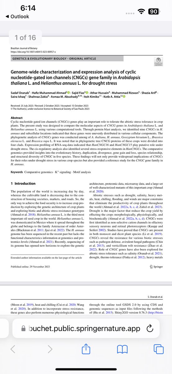 Happy to share our collaborative article is now been online with <a href="/BrJournalBotany/">Brazilian Journal of Botany</a>

link.springer.com/article/10.100…

<a href="/SpringerPlants/">Springer Plants</a> <a href="/SpringerNature/">Springer Nature</a> <a href="/KingSaudUni/">مركز توجيه و ارشاد</a>