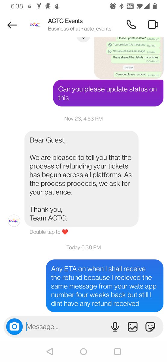 imbala's tweet photo. When is this situation going to be resolved? @actcevents @BToSproductions Disappointed with the prolonged delays and broken promises.@arrahman It's daunting when commitments aren't honored, lost all respect for the way this is handled #ARRahman #MarakumaNenjam @dhanyarajendran https://t.co/3hzIvNrv10