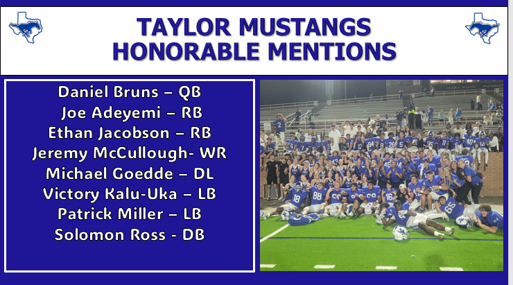 Congratulations to these guys on their honorable mention selections.