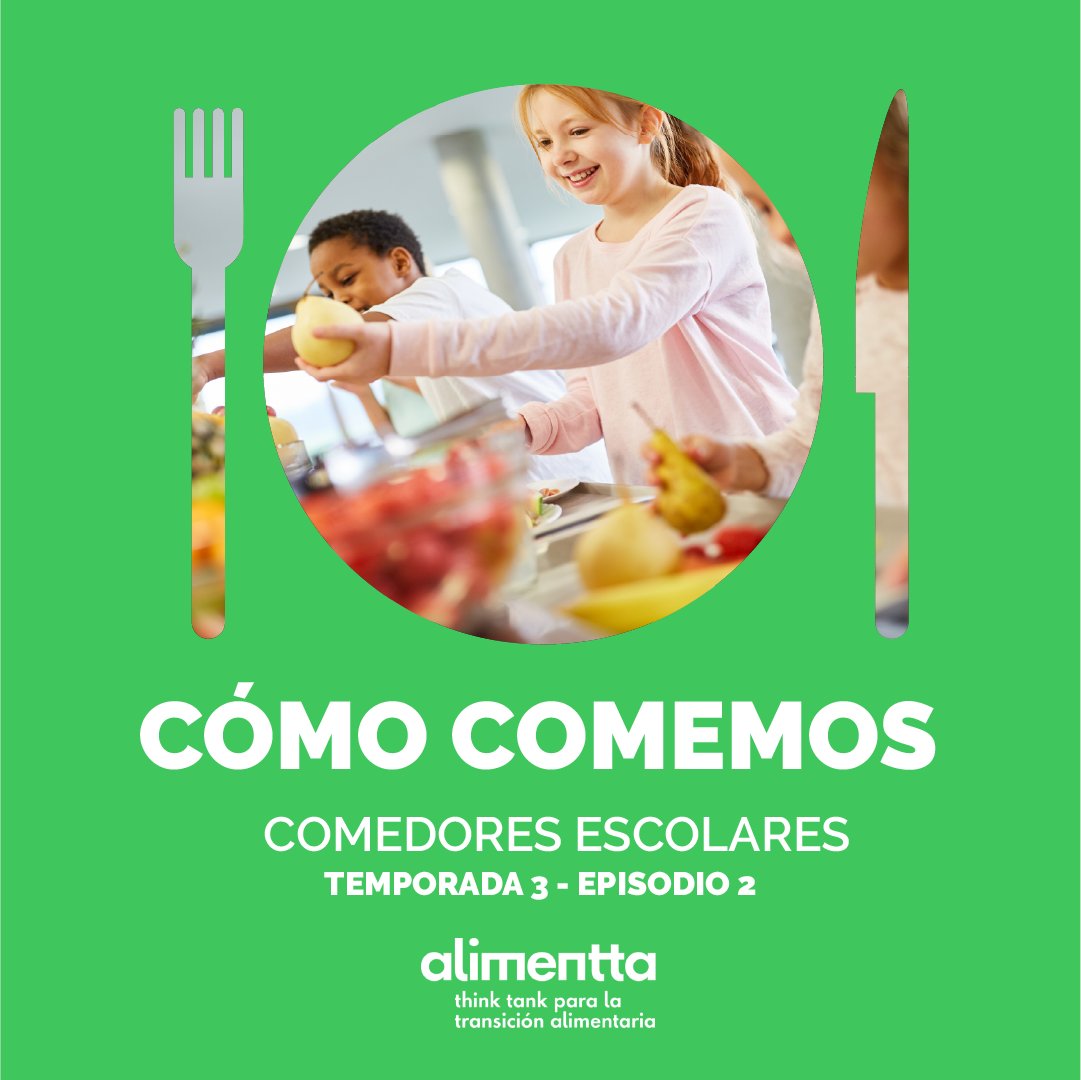 alimentta's tweet image. 🫛"Los #comedores escolares como palanca de cambio" es el episodio 2 de la nueva temporada de nuestro #pódcast "¿Cómo comemos?".

🟢Fomentar el consumo social #sostenible es clave en la transición alimentaria, pues genera una gran demanda de alimentos y tiene además un gran