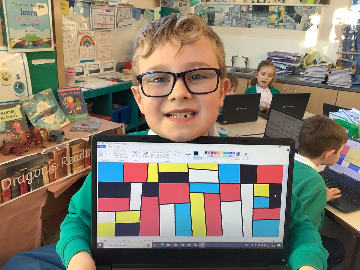 AckworthHoward's tweet image. 🎨 In computing, Year 2 enjoyed creating digital artwork in the style of Mondrian. They used the line and fill tools to help them. They also learnt how to save and retrieve their work!

#AckworthHowardComputing
#AckworthHowardArt