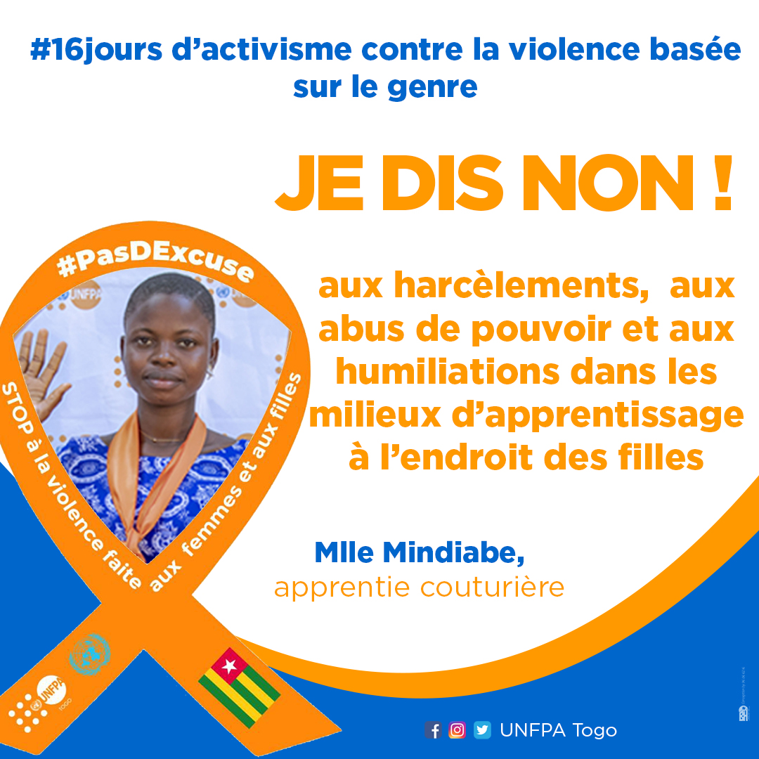 Pour leur éviter de vivre dans la peur constante, #PasDExcuse pour l'inaction. C'est MAINTENANT qu'il faut agir et dire #NON aux violences faites aux filles pour leur assurer un espace de travail sécurisé.

Pour l'élimination des #VBG LEVE-TOI 👉 unf.pa/3SYP7kh