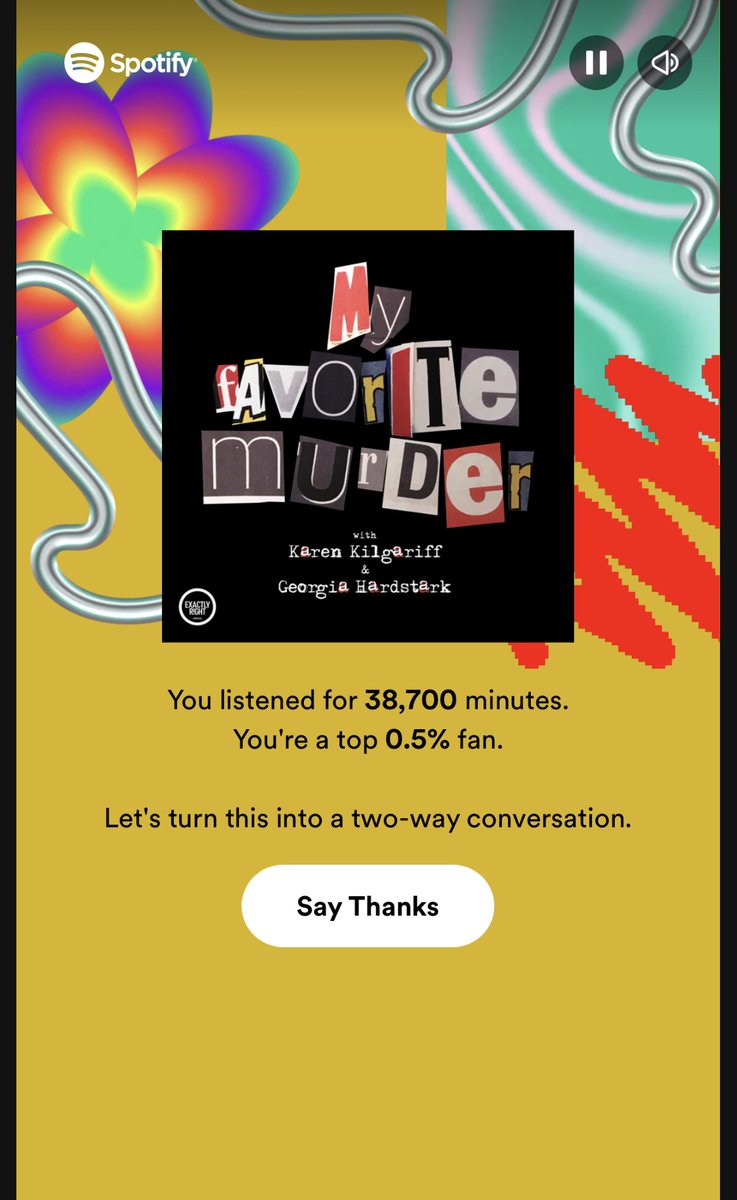 izzguti's tweet photo. just wanna tell @KarenKilgariff @GHardstark @MyFavMurder thank you for being the voices in my head for 38,700 minutes this year (and supporting my love of true crime - here’s to finishing my first semester of law school!) https://t.co/DTYxVP1IF2