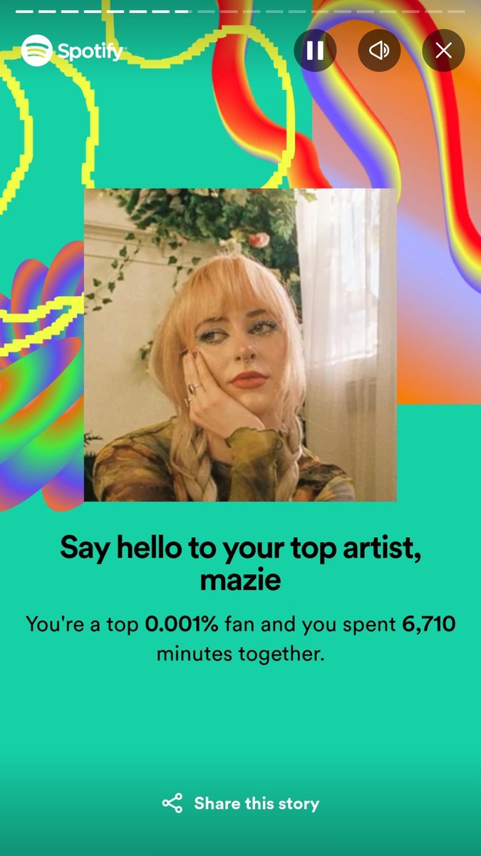 @heymazie is my top artist for the 3rd year in a row😭 #SpotifyWrapped