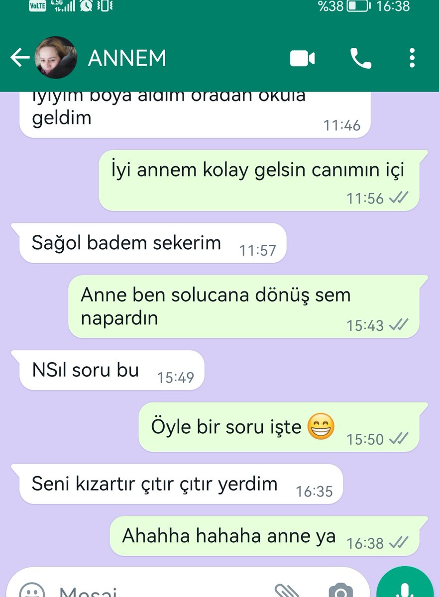 O sırada annem..