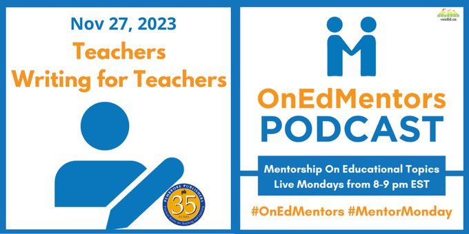 Miss Monday's #OnEdMentors podcast with @VetterEducation, <a href="/larryreads/">もーりーたひかる</a> &amp; <a href="/dr_costello/">Dr David Costello</a>, talking about #writing &amp; #publishing a professional book? Don't worry! You can listen to the podcast online now: buff.ly/3RlUQPV 

#edchat #profdev #onlinelearning #education #edutwitter
