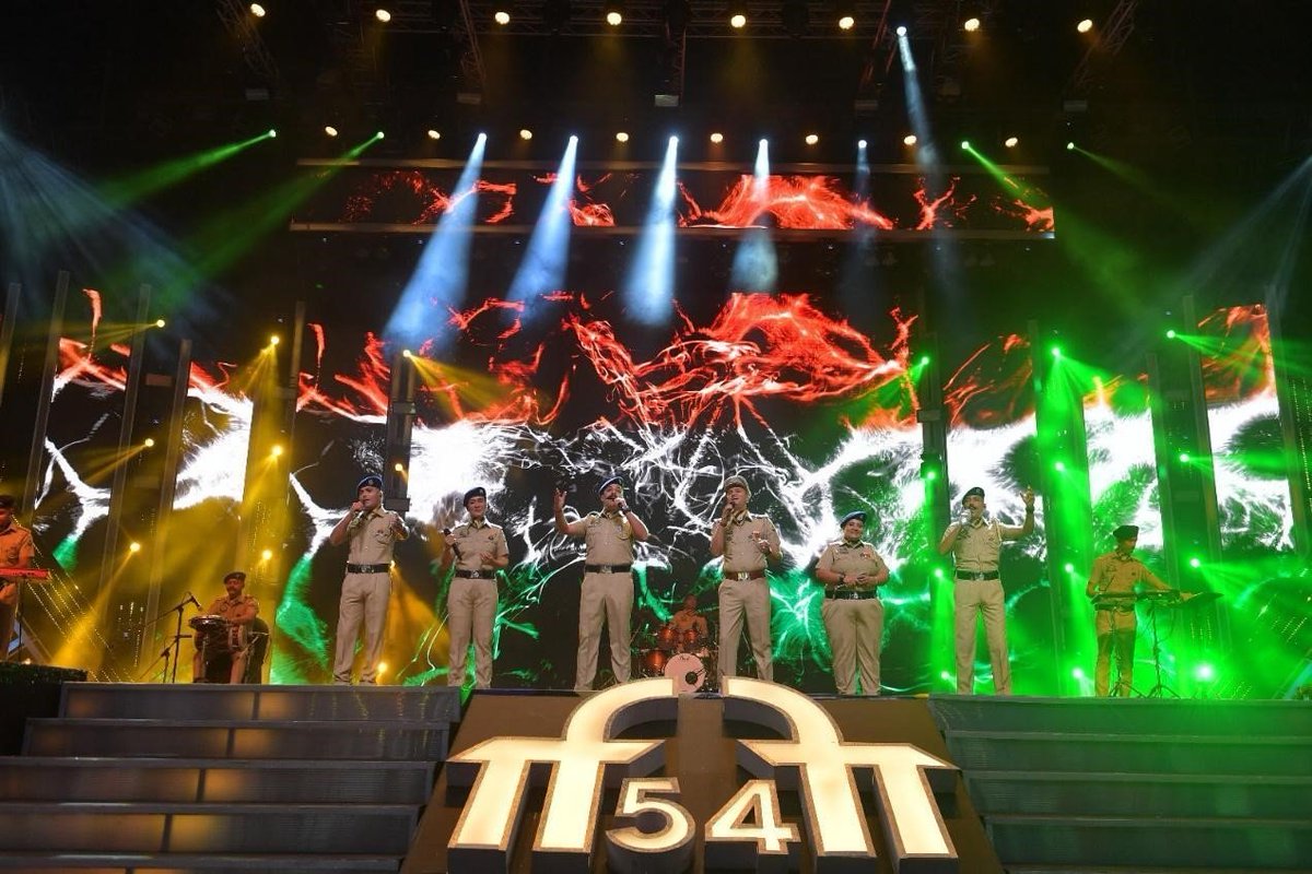 Himachal Pradesh Police Orchestra performs at the closing ceremony of #IFFI54 Goa

‘Harmony of the Pines’ Himachal Pradesh Police Orchestra is a remarkable musical ensemble that originated in 1996 with a humble beginning of only seven members. Initially formed as a means to
