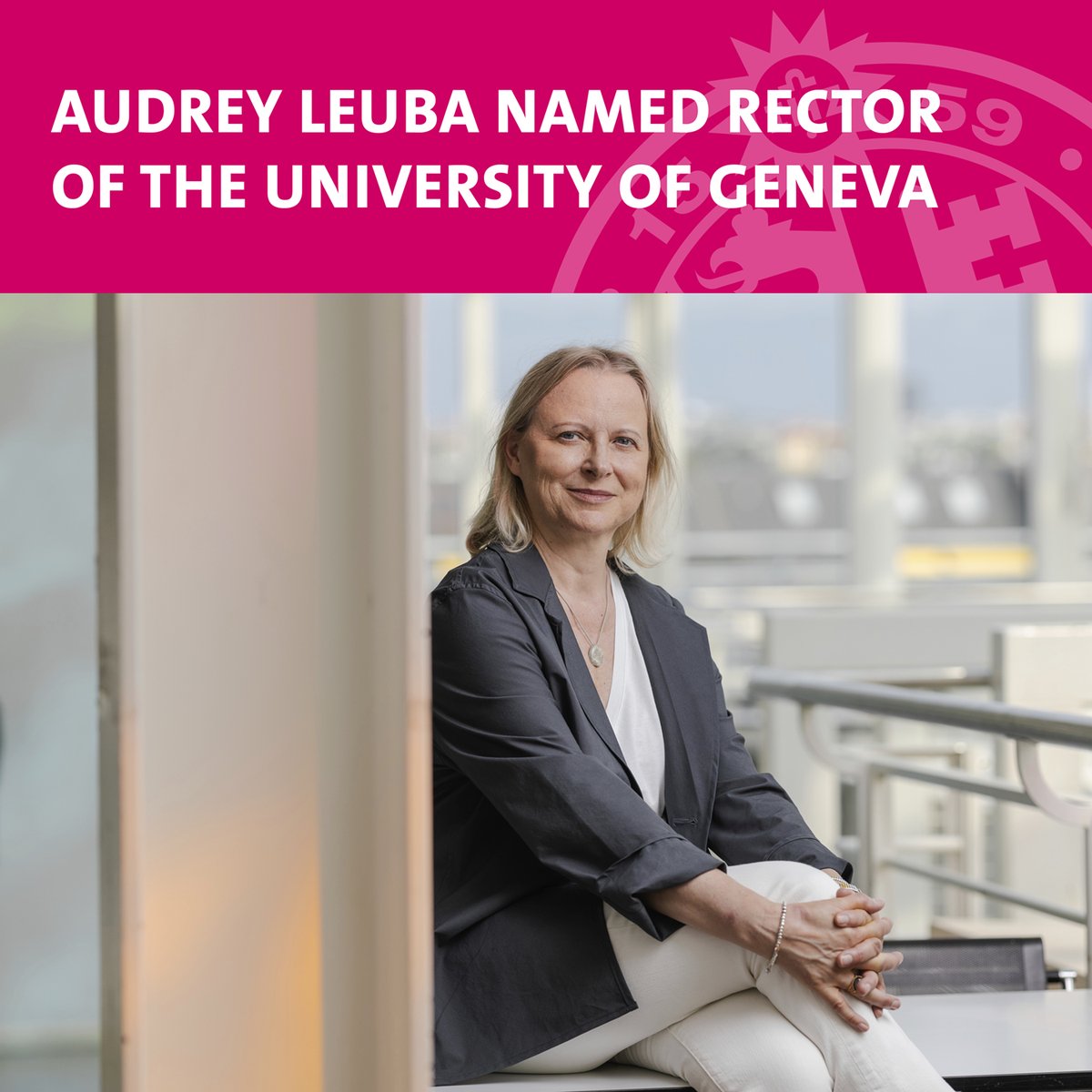The State Council has appointed today Professor Audrey Leuba as #Rector for the period from April 1, 2024, to July 14, 2028. More info 👉unige.ch/medias/en/2023… #university #Geneva