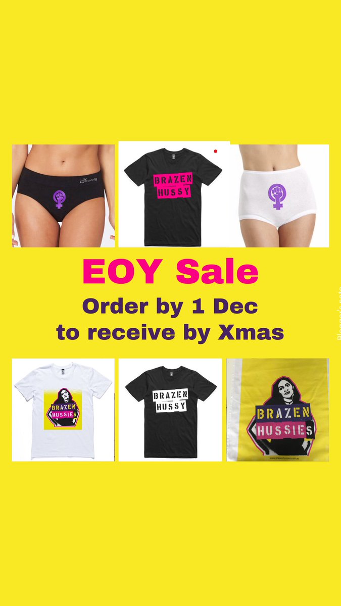 #BrazenHussiesFilm EOY Merch Sale.
Order by 1st Dec to receive in Australia by Xmas!