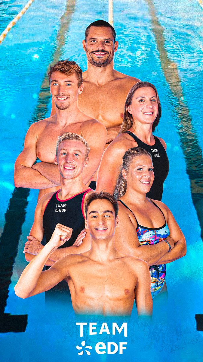 Un #WednesdayWallpaper pour célébrer les nageurs du #TeamEDF 🔥💪 A vos screens !📱#EnergieduSport #DLDFev