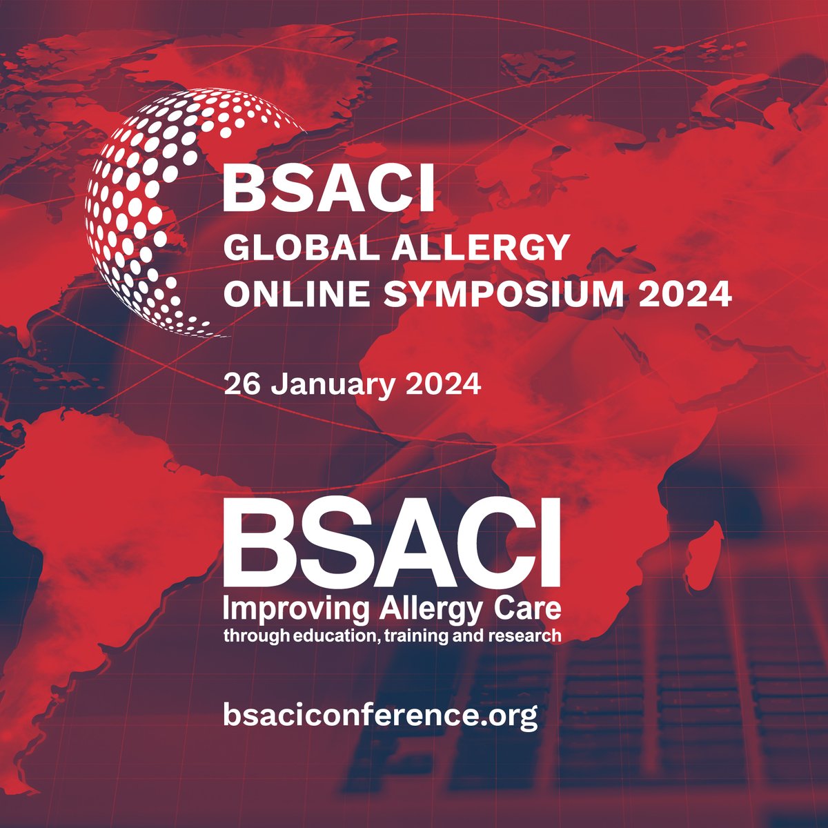 #BSACISOTA24: Register by Friday 29th December to receive the early bird discounted rate for our Global Allergy Online Symposium on 26th January 2024, in partnership with @worldallergy, @AAAAI_org and @EAACI_HQ bsaciconference.org @BSACI_Allergy