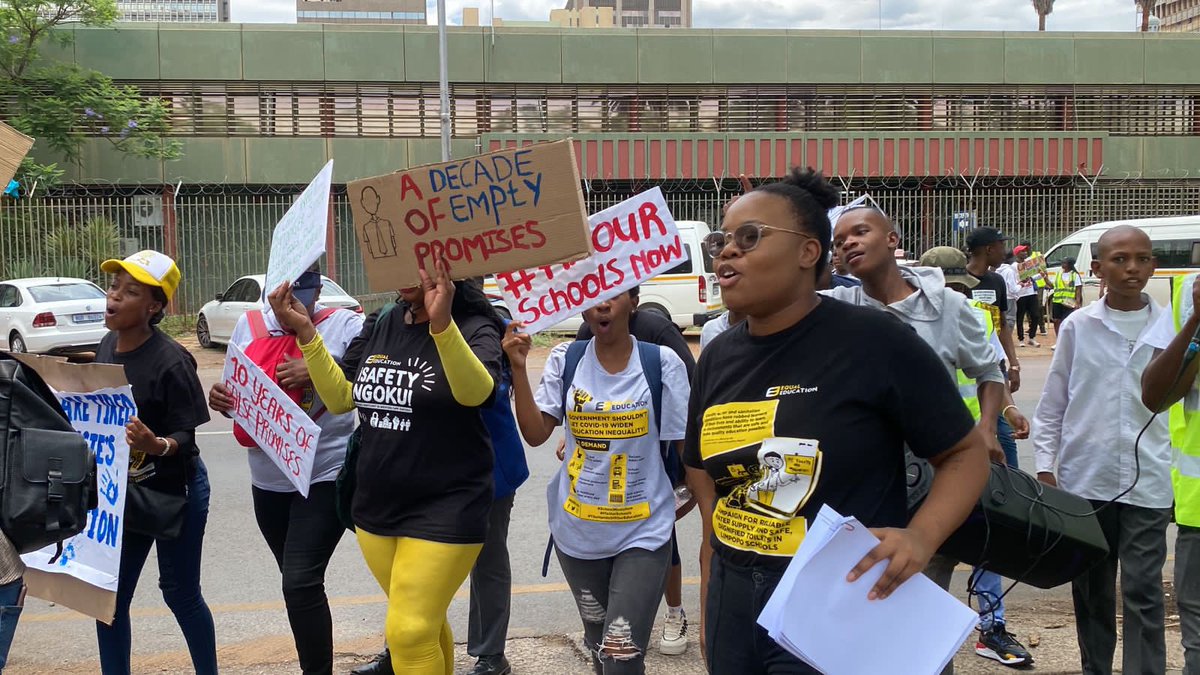 Legal obligations are not suggestions! Learners’ right to education is yet undermined by the Department of Basic education for failing to fulfil their legal obligations set out in the Norms and Standards for Infrastructure. #FixOurSchool