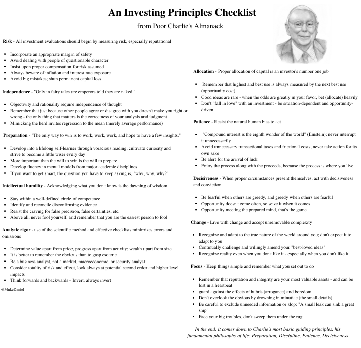 Charlie Taylor Checklist.pdf Charlie Munger passed away yesterday He would have turned 100 years in ...