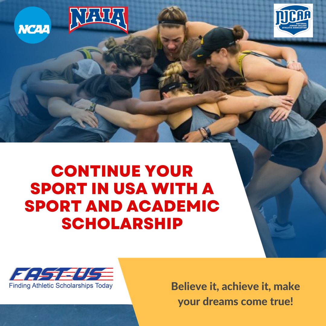 Looking to continue your sports and studies to the USA? FAST-US will take you above and beyond with connecting you to thousands of different universities and coaches.
#scholarship #collegeathletes #college #sport #dreambig #collegesports #ncaa #naia #njcaa #usa #universitysports