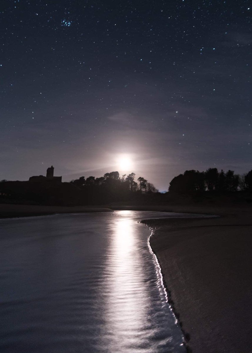 Seven Sisters shining brightly over Redcastle. #lunanbay #respectprotectenjoy