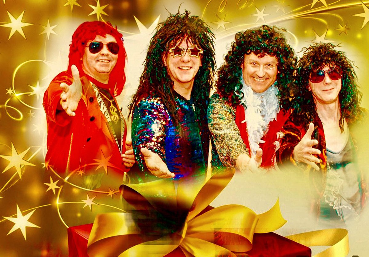 It’s our 1st Christmas Show of the festive season this Saturday 2nd December at The Peacock in Huddersfield. Glamtime 9.00pm. Tell your friends, just the tonic for these cold winter nights! #glamrock #itschristmas #yorkshire #huddersfield #party