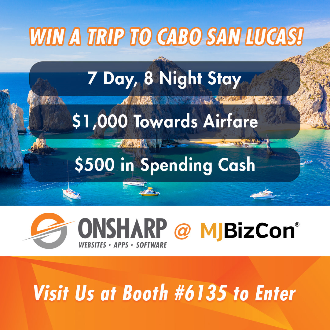 Our team looking sharp @MJBizCon! Stop by booth #6135 to talk custom solutions for your business AND enter for a chance to win a trip to Cabo!🌴 #MJBizCon