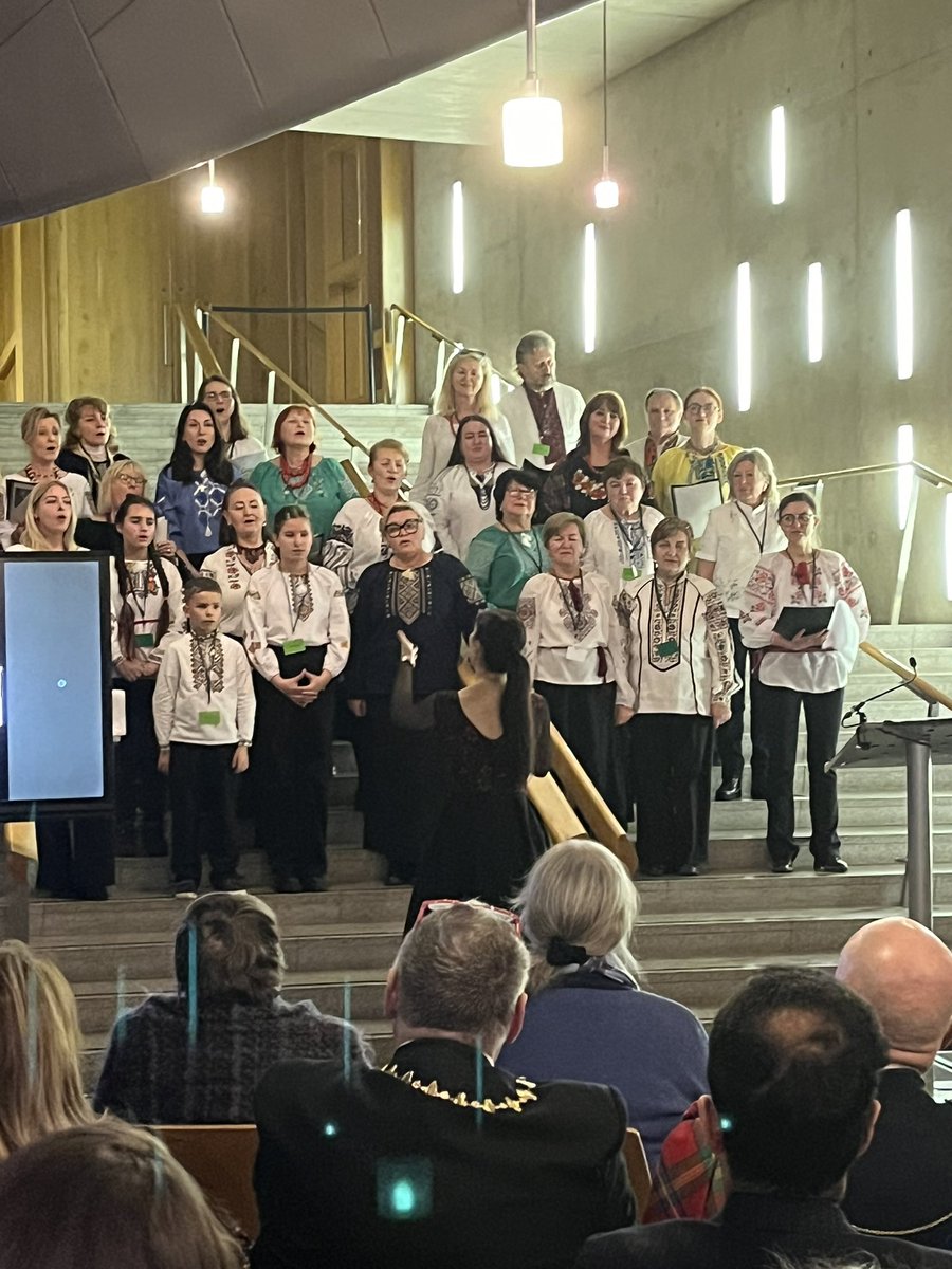 cicumming's tweet image. Absolute privilege to be celebrating St Andrews day @ScotParl with Ukrainian Community Choir Oberih and other Scottish cultural and musical talent @evoc_edinburgh @greenspacetrust