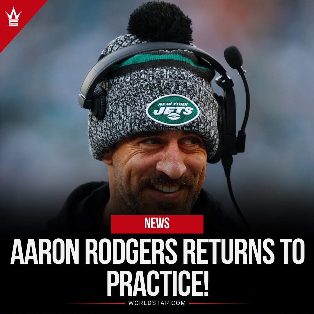 According to reports, Aaron Rodgers returned to practice today after rupturing his Achilles tendon only 11 weeks prior. Head coach Robert Saleh says, 'This isn't so much about getting ready to play as much as it is progression in his rehab.' Wishing #AaronRodgers a speedy…