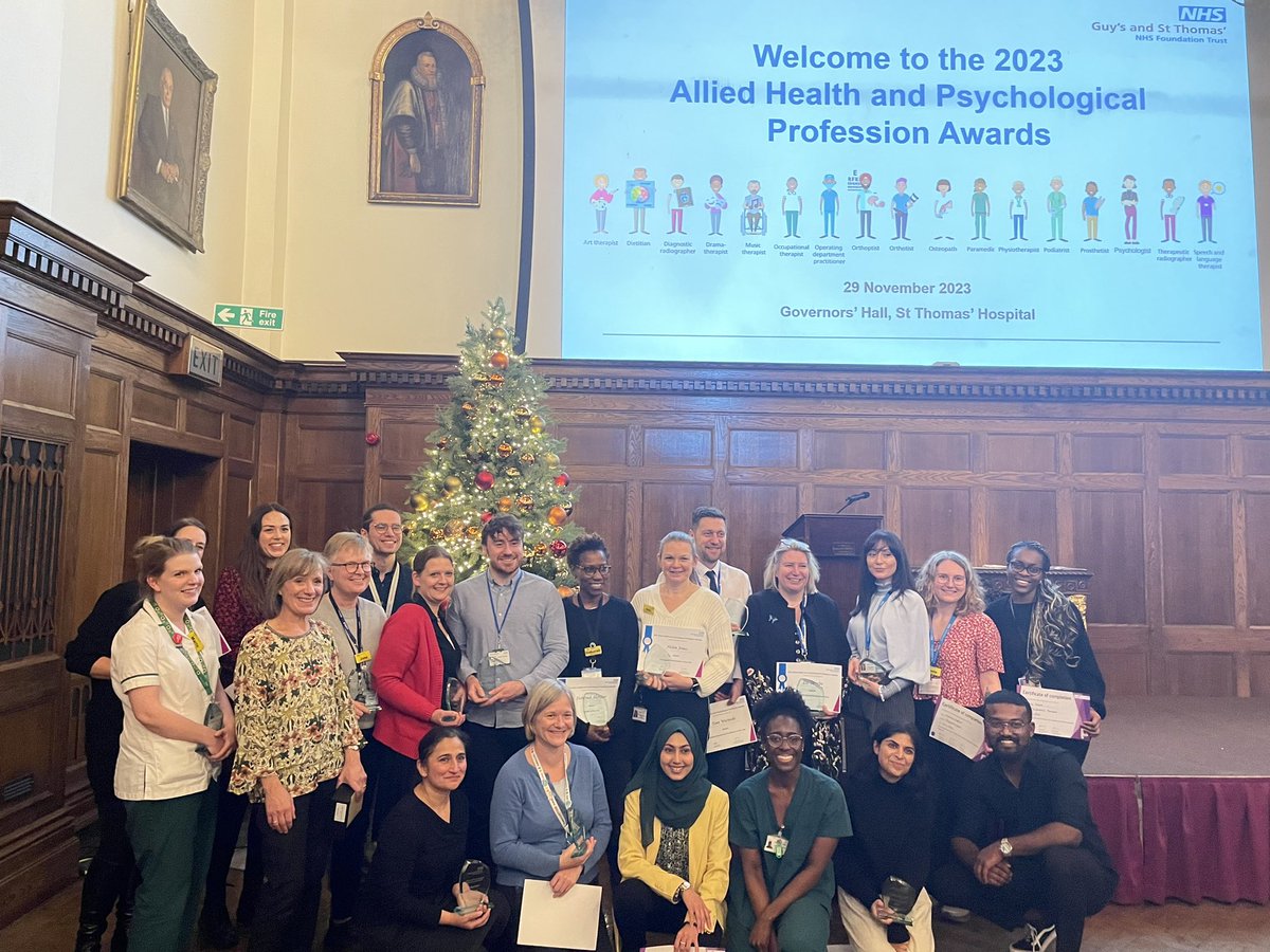 What a great afternoon celebrating @GSTTnhs AHPs at our AHP awards as well as launching our AHP strategy. Congrats to all the award winners and nominees especially Deborah Fletcher winning the dietitian of the year award!!
