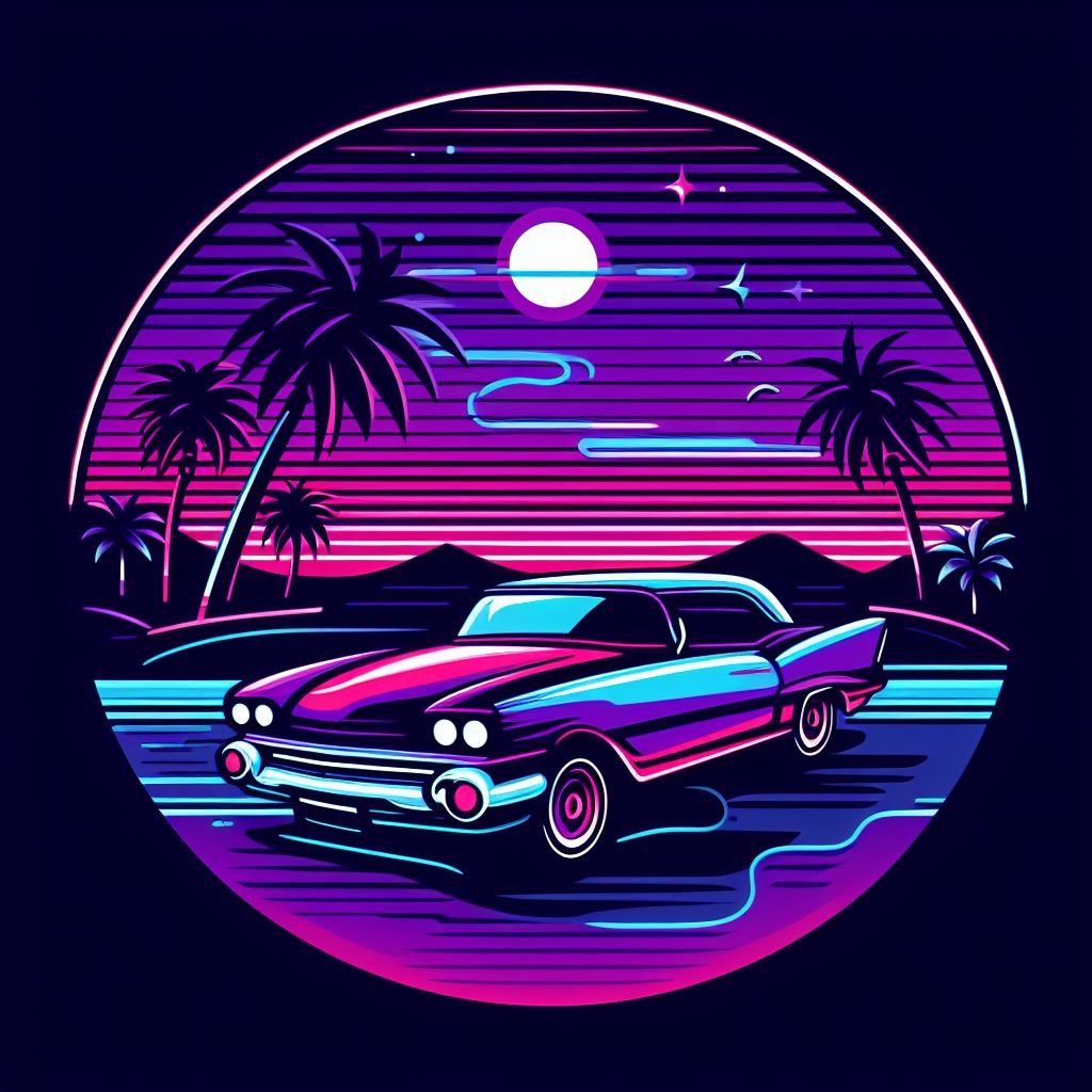 designxpress06's tweet photo. #NeonLandscape #ClassicCar #Purple #NavyBlue #Lilac #Red #CircleShape #VibrantColors #ArtisticExpression #UniqueDesign #midjourney #aiart #midjourneyart #midjourneyai #aiartcommunity #digitalart #nft #midjourneyartwork #generativeart https://t.co/HeZTOaQajS